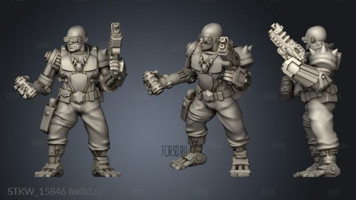 Cyber Barbarian Gun stl model for CNC