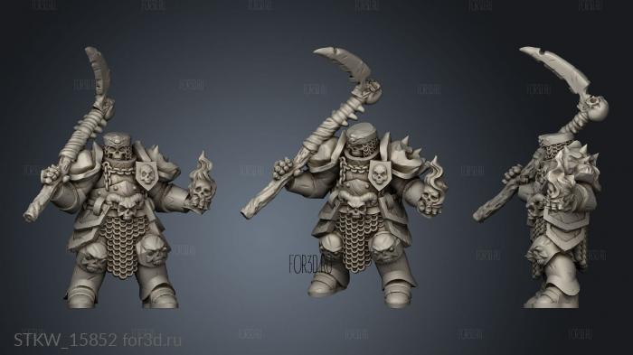 Death Knight with Scythe stl model for CNC