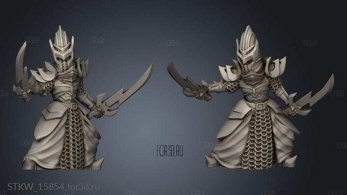 Dual Sword Duel stl model for CNC