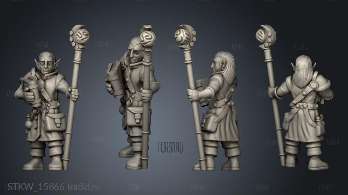 Elf Mage stl model for CNC