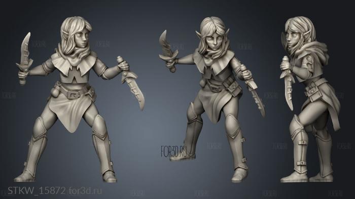 Elf Thief stl model for CNC