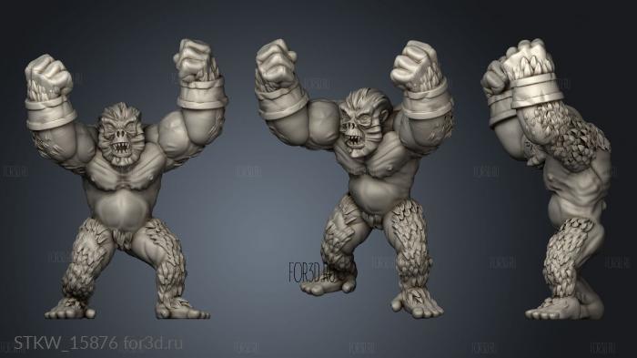 Evil Ape stl model for CNC