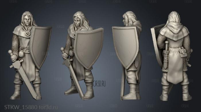 Female Warrior Shield stl model for CNC