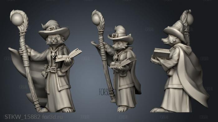 Fox Mage stl model for CNC