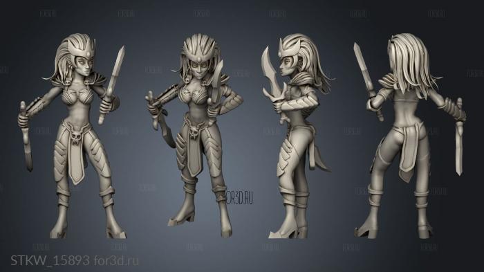 Elf Female Witch stl model for CNC