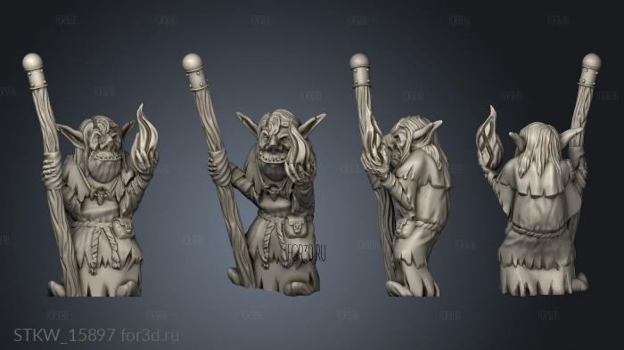 Goblin Mystic Shaman stl model for CNC