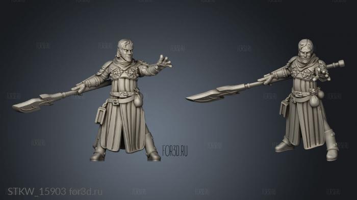 Human Male Witcher stl model for CNC