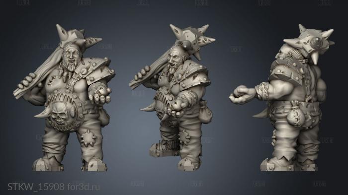 Ogre Mercenary stl model for CNC