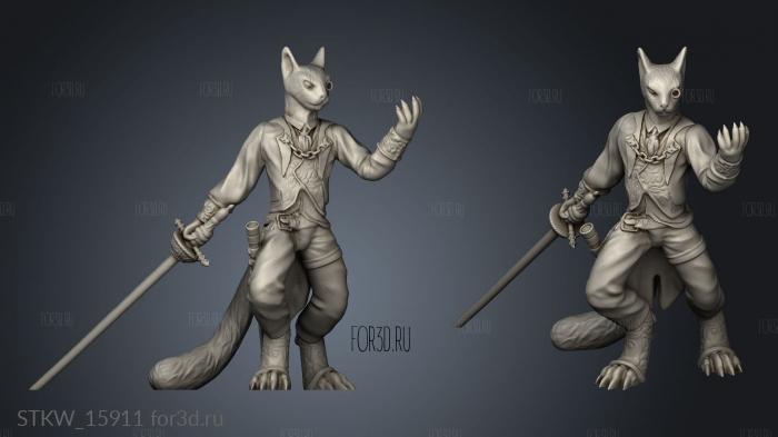 Tabaxi Duellist catlord 3d stl модель для ЧПУ