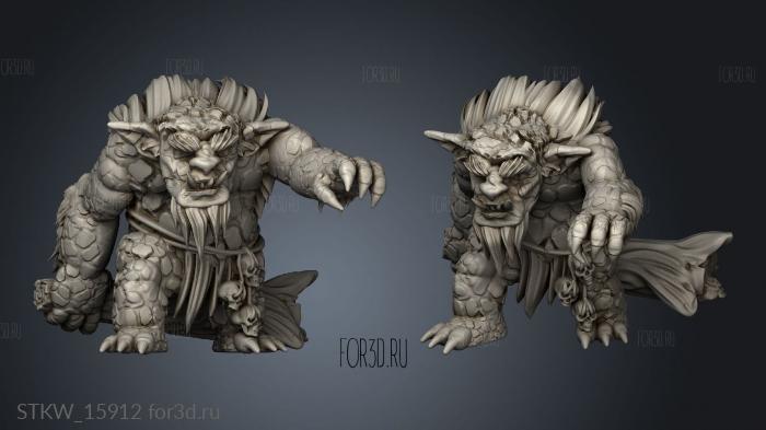 Troll 3d stl модель для ЧПУ