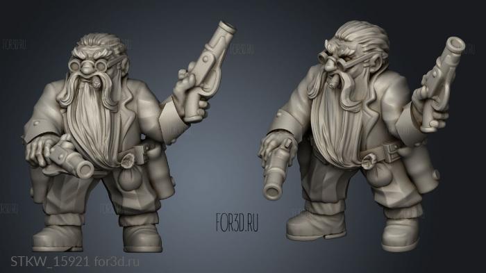 Gun Dwarf stl model for CNC