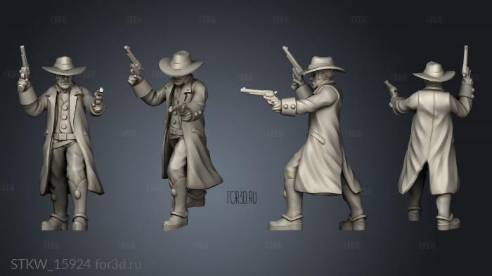 Gunslinger Dual Guns One Up 3d stl модель для ЧПУ