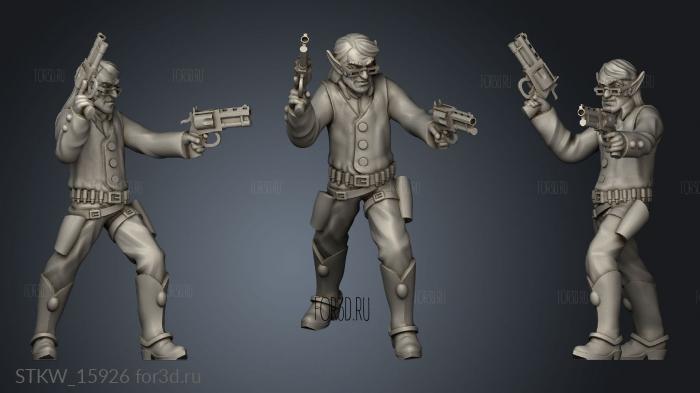 Gunslinger Elf stl model for CNC