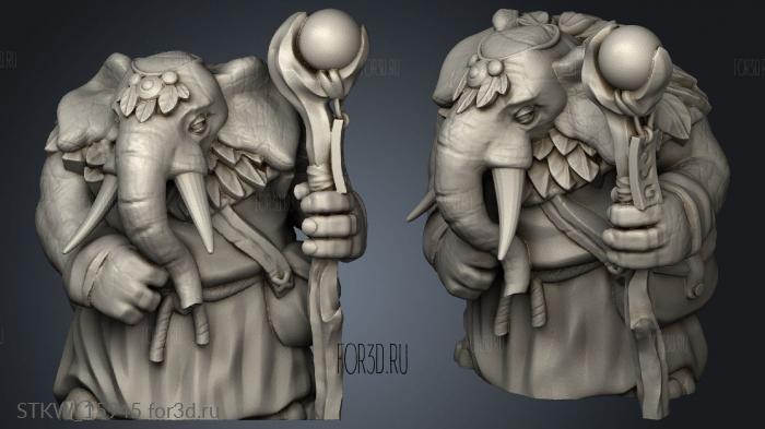 Loxodon Druid Idle stl model for CNC