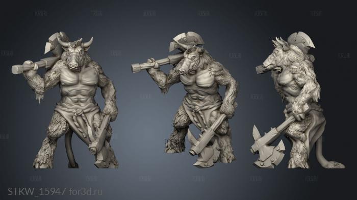 Minotaur Dual Axe stl model for CNC