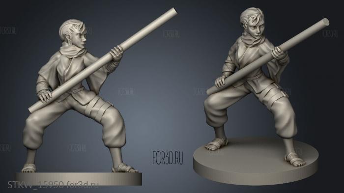 Monk with Stand 3d stl модель для ЧПУ