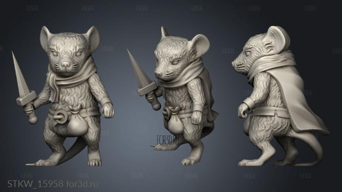 Mouse Warrior 3d stl модель для ЧПУ