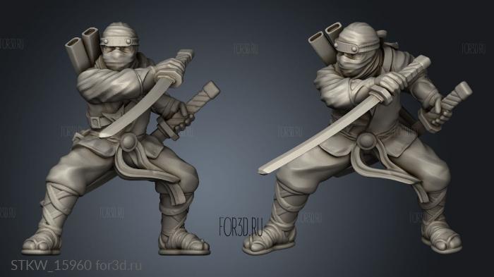 Ninja Fore and Mask stl model for CNC