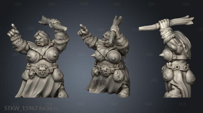 Ogre Matriarch stl model for CNC