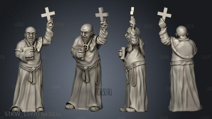 Old Priest 3d stl модель для ЧПУ