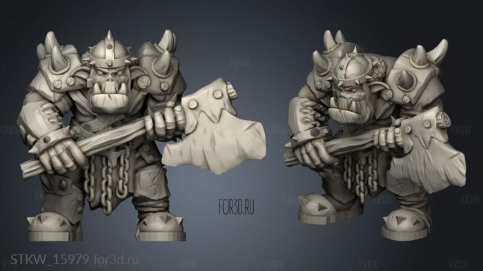 Orc Warrior 3d stl модель для ЧПУ