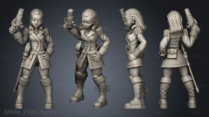 Pirate Girl 3d stl модель для ЧПУ