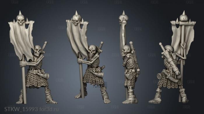 Skeleton Flagbearer 3d stl модель для ЧПУ