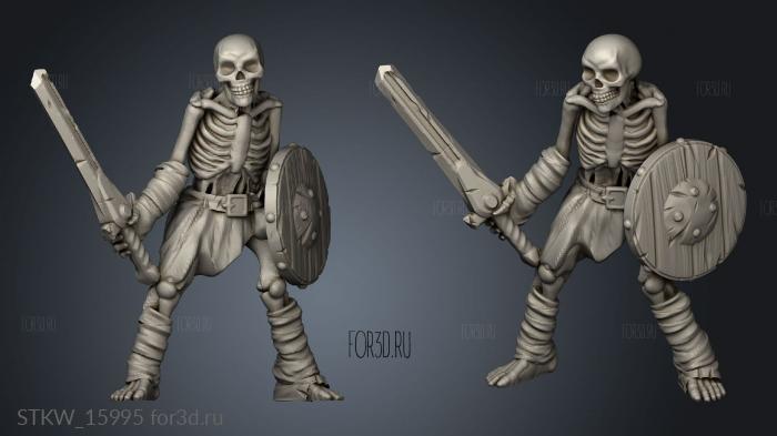 Skeleton Warrior stl model for CNC