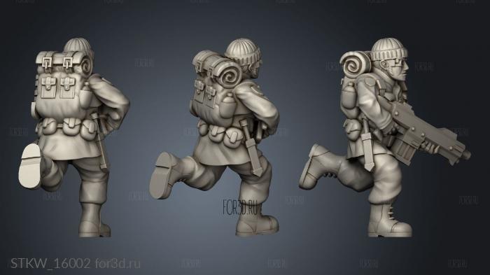 Soldier Running 3d stl модель для ЧПУ