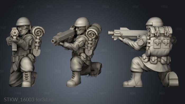 Soldier Shooter on One Knee 3d stl модель для ЧПУ