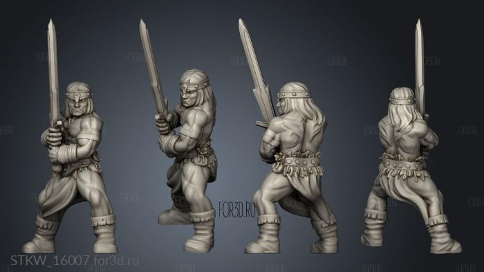 Sword Barbarian stl model for CNC