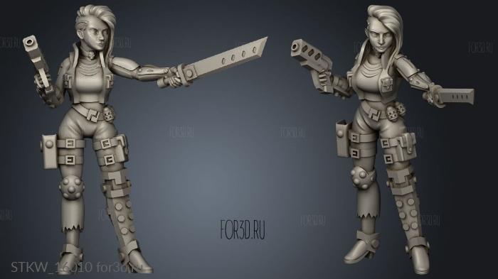 The Lost Cyberpunk Girl 3d stl модель для ЧПУ