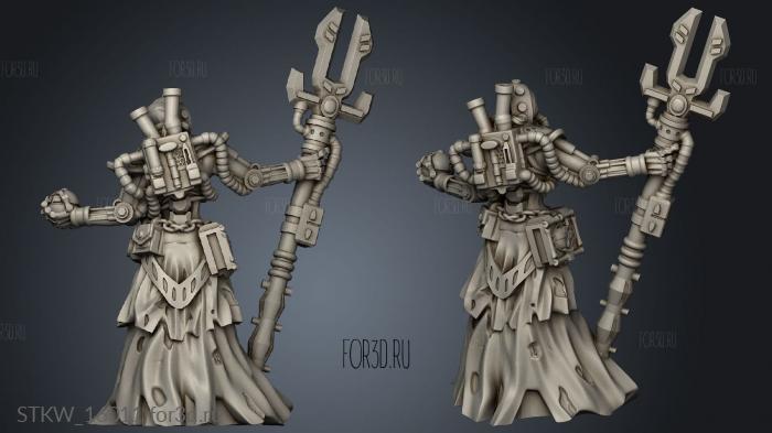 The Lost Cyborg Lich stl model for CNC