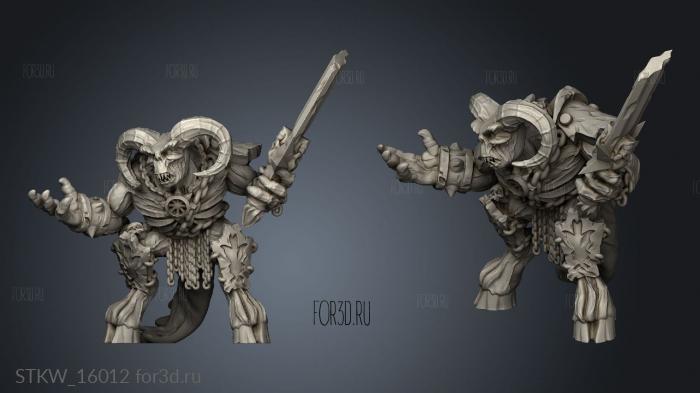 The Lost Demonic Warlord stl model for CNC