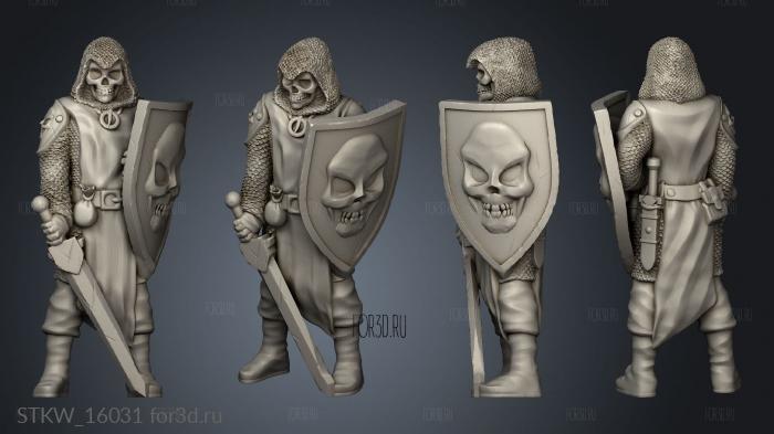 Undead Knight stl model for CNC