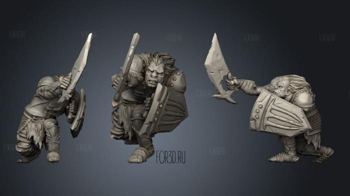 Orc Cleaver Shield B stl model for CNC