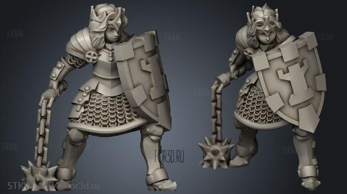 Warrior Princess stl model for CNC