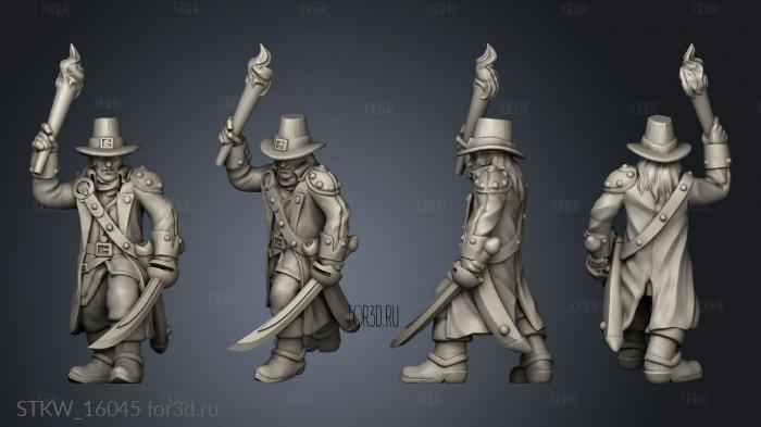 Witch Hunter with Torch stl model for CNC