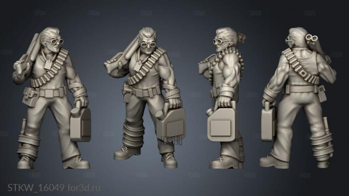 Zombie Hunter stl model for CNC