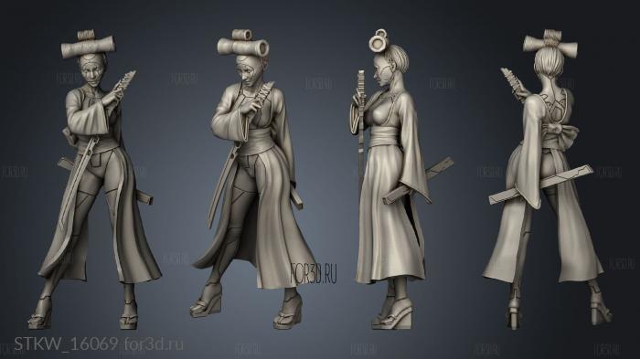 One Kunoichi Sister 3d stl модель для ЧПУ