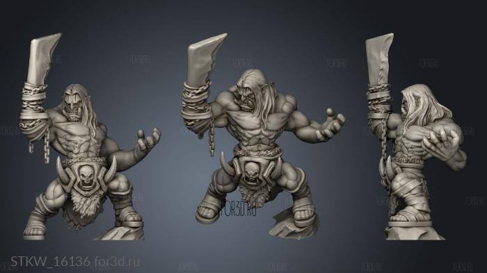 Orc 3d stl модель для ЧПУ