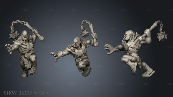 Orc 3d stl модель для ЧПУ