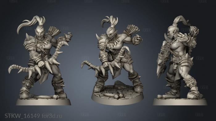 Modular Barbarians Ogre Lady 3d stl модель для ЧПУ