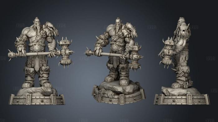 Orc Warcraft stl model for CNC