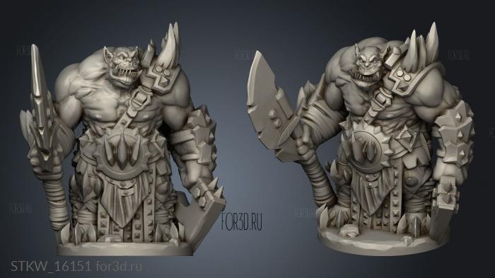 Orc Berserker 3d stl модель для ЧПУ