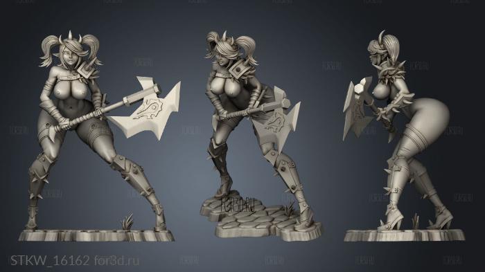 Orc Girl nsfw stl model for CNC