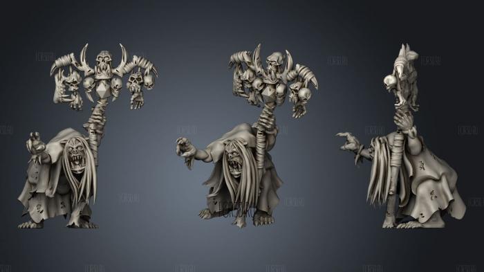 Orc Witch stl model for CNC