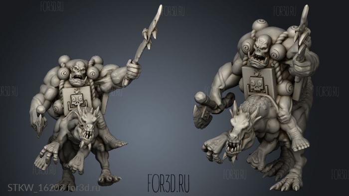 Big Riders Heavy Orcs Dino stl model for CNC