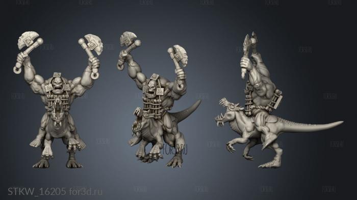 Big Riders Heavy Orcs Dino stl model for CNC