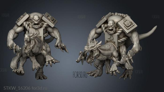 Big Riders Heavy Orcs Dino stl model for CNC